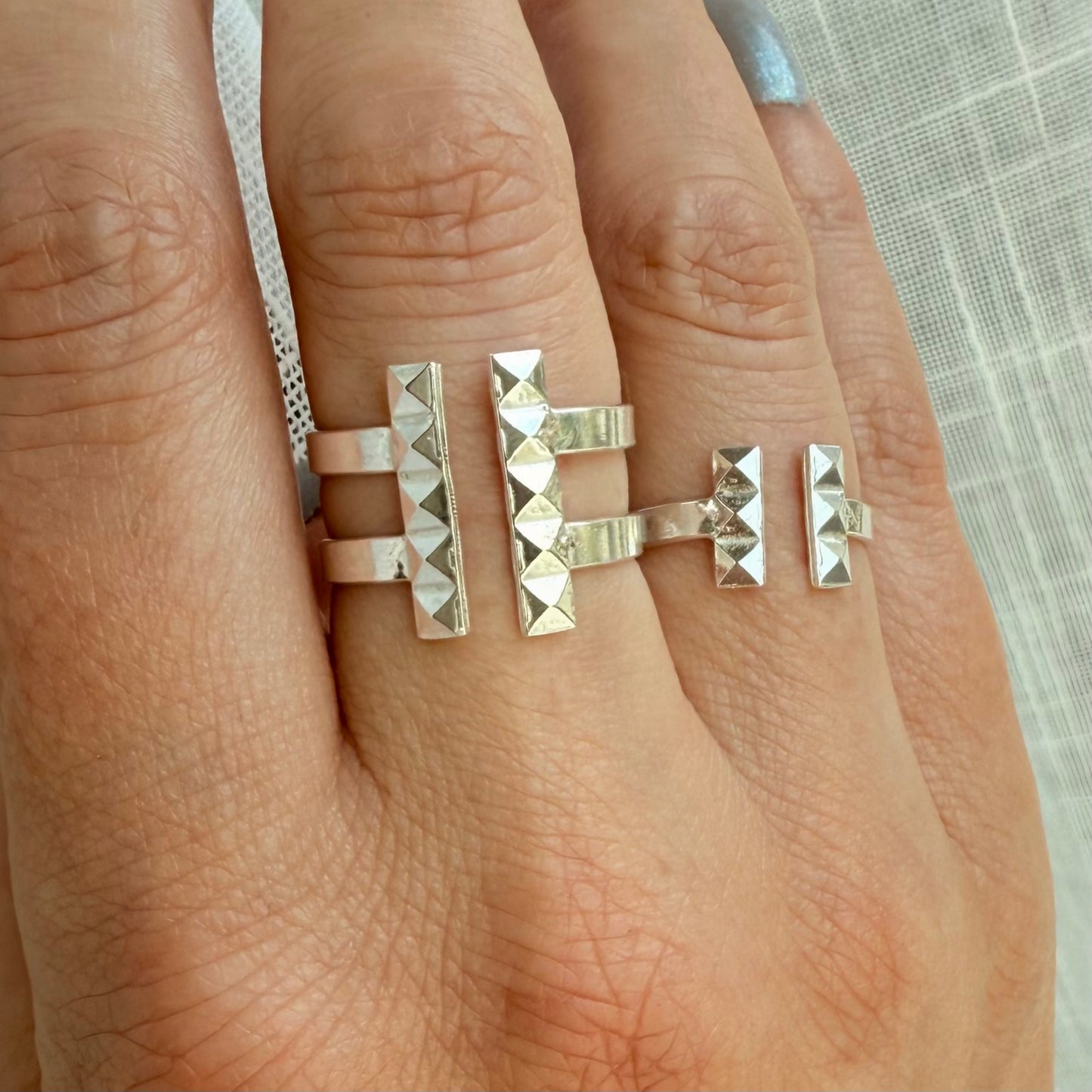 Nile Double T Cuff Ring