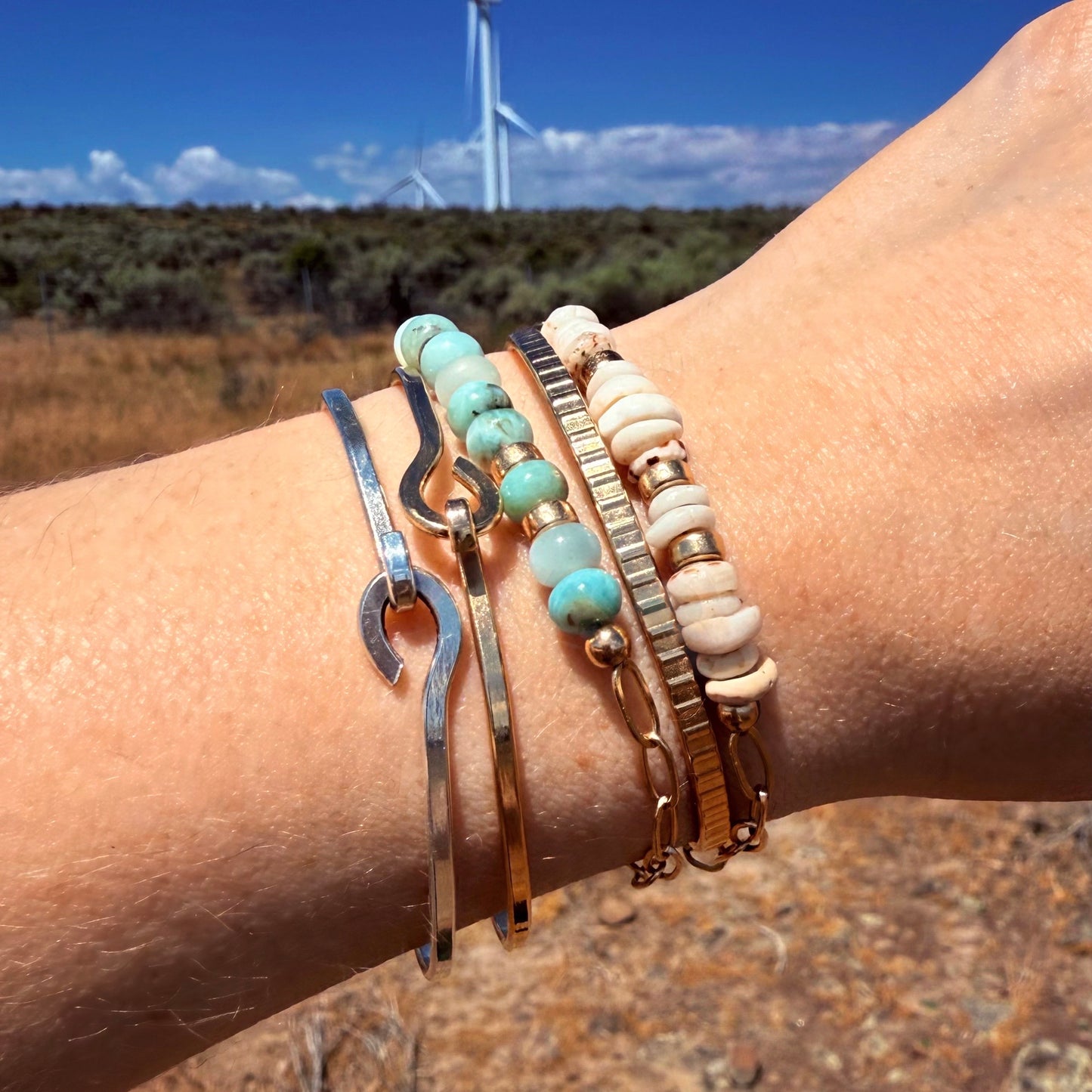 Kai Larimar or Emerald Bracelet