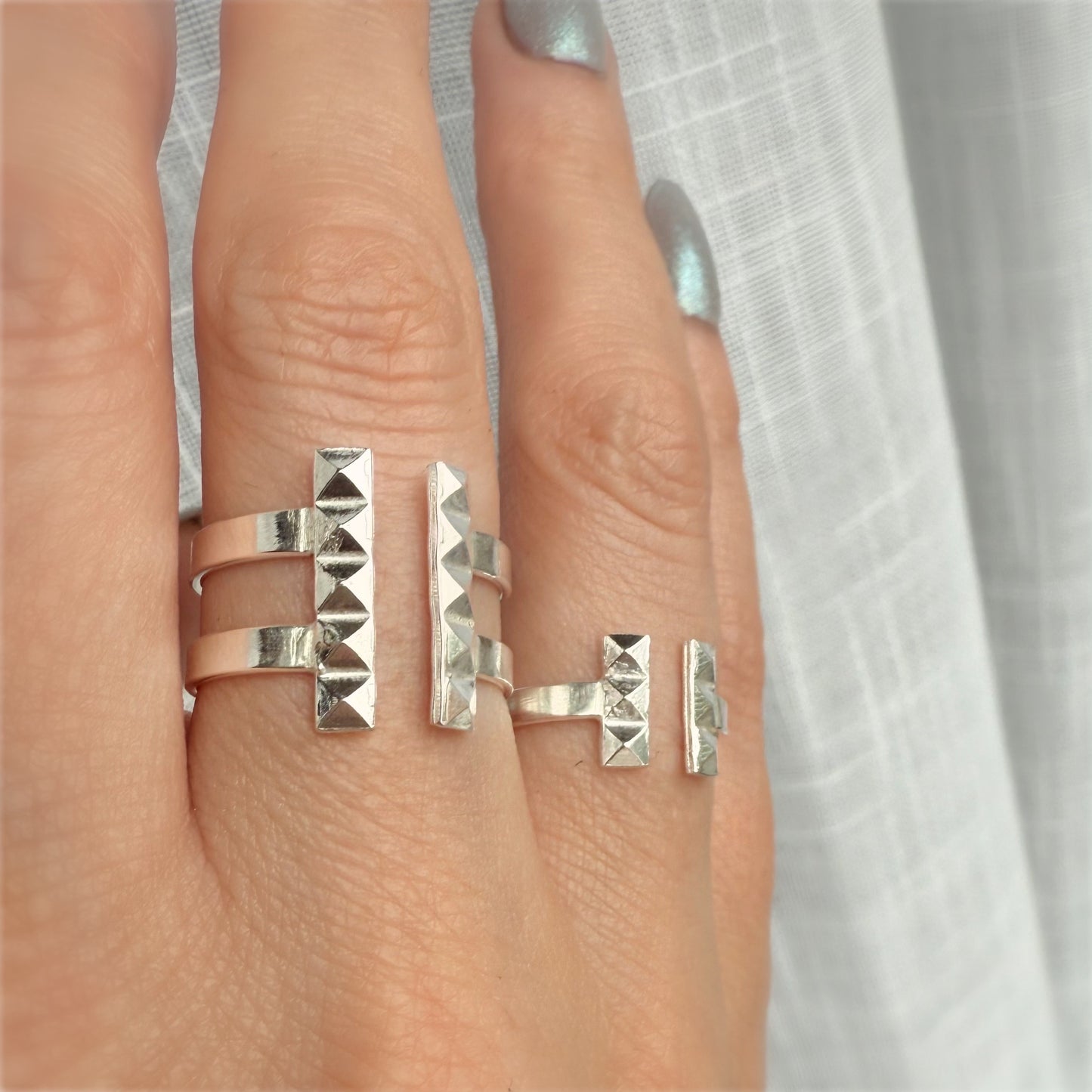 Nile Double T Cuff Ring