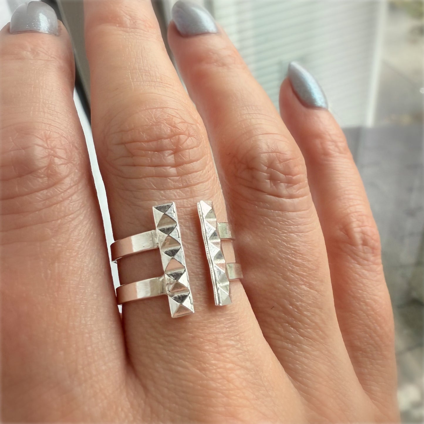 Nile Double T Cuff Ring