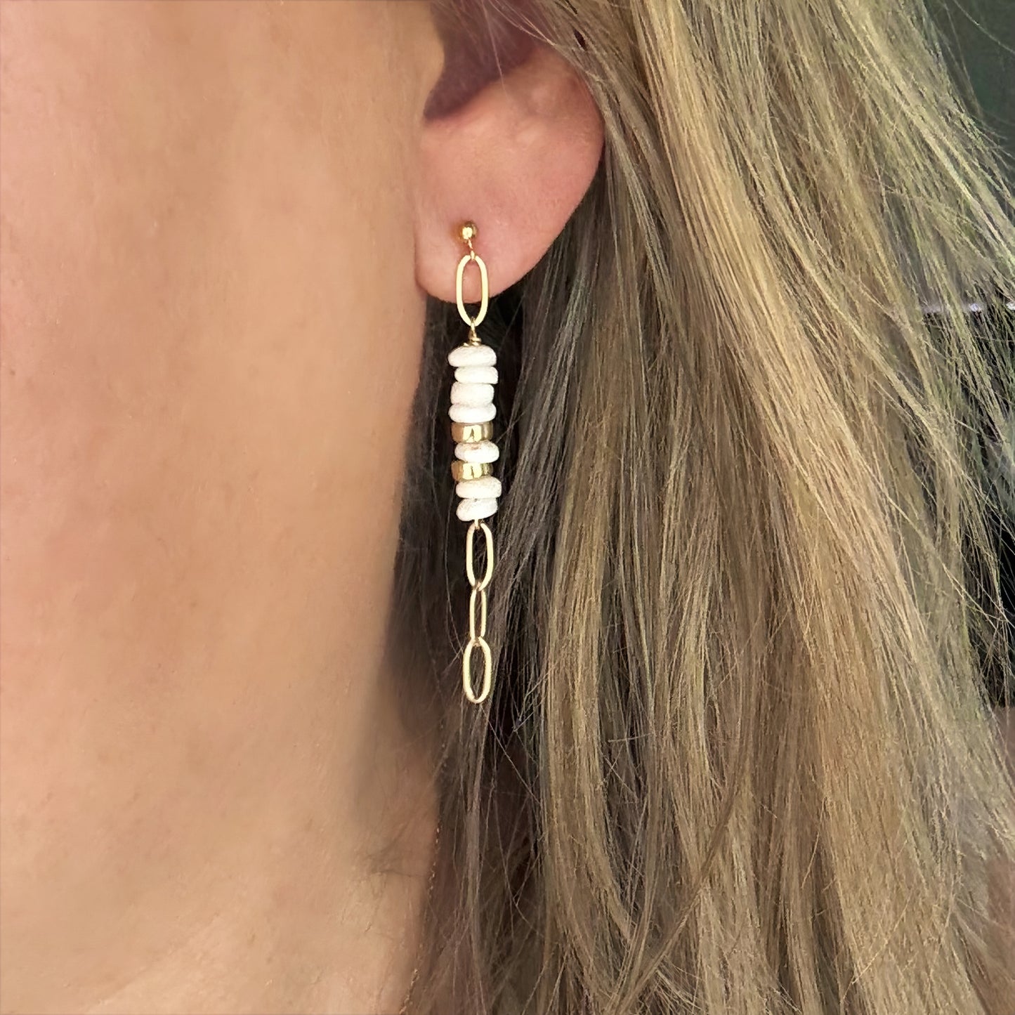 Kai Puka Shell Dangle Earrings