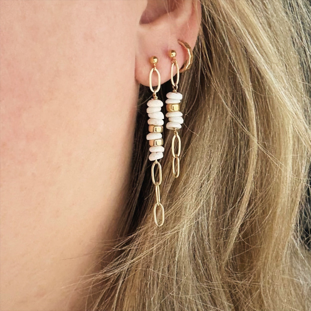 Kai Puka Shell Dangle Earrings