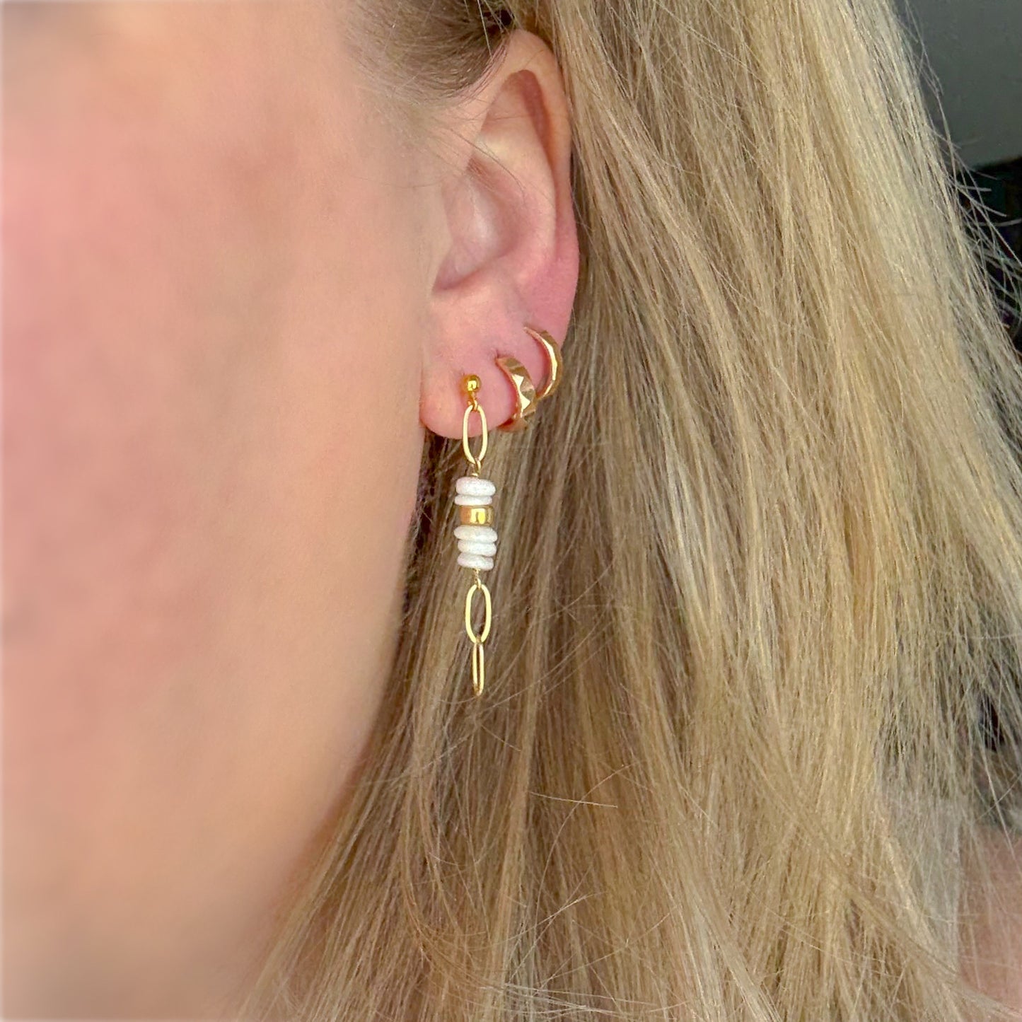 Kai Puka Shell Dangle Earrings