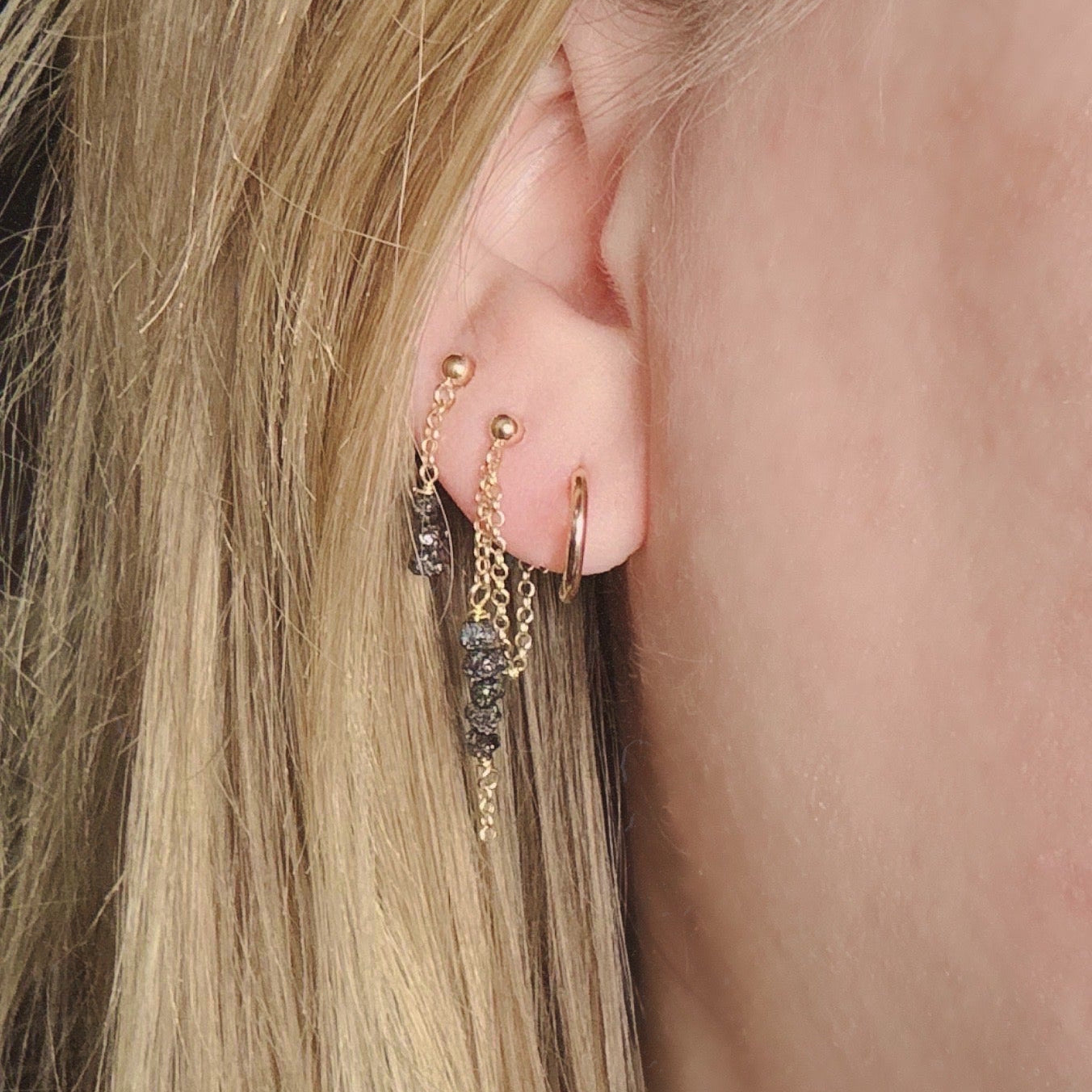 Stella Diamond Dangle Studs