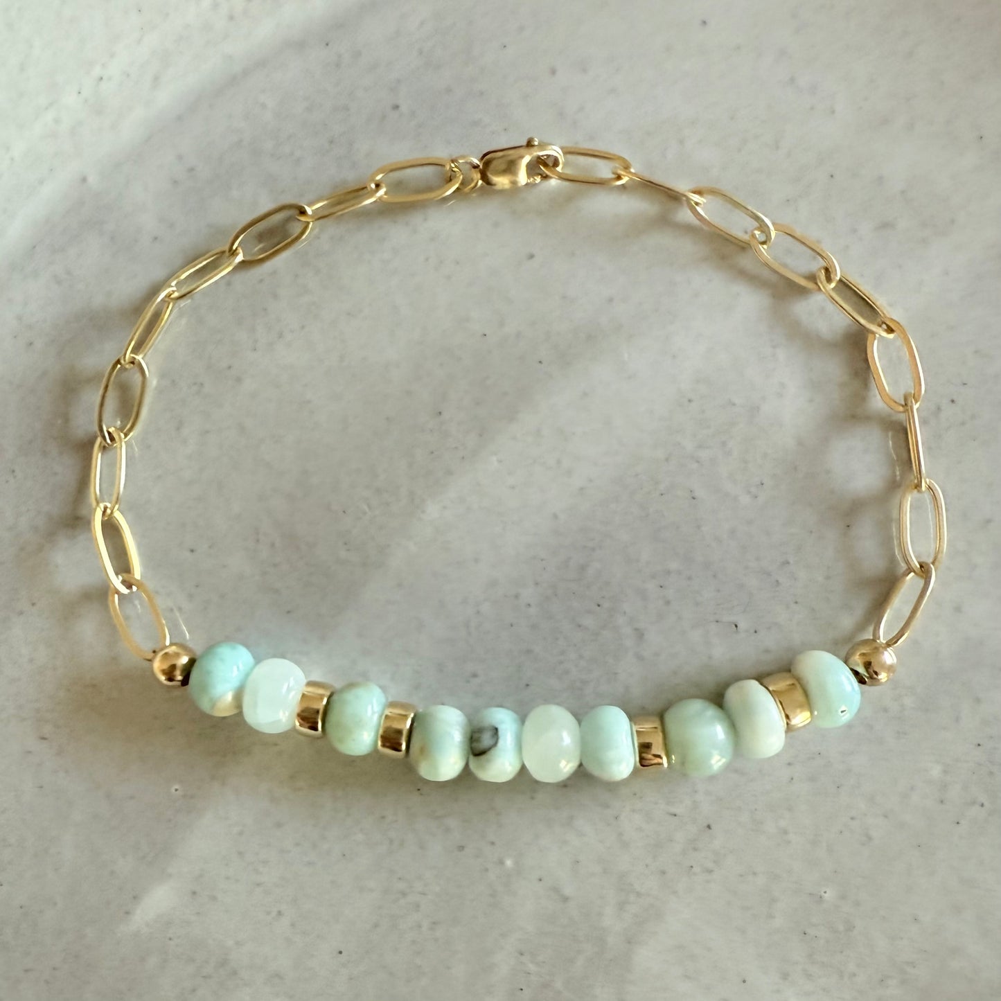 Kai Larimar or Emerald Bracelet