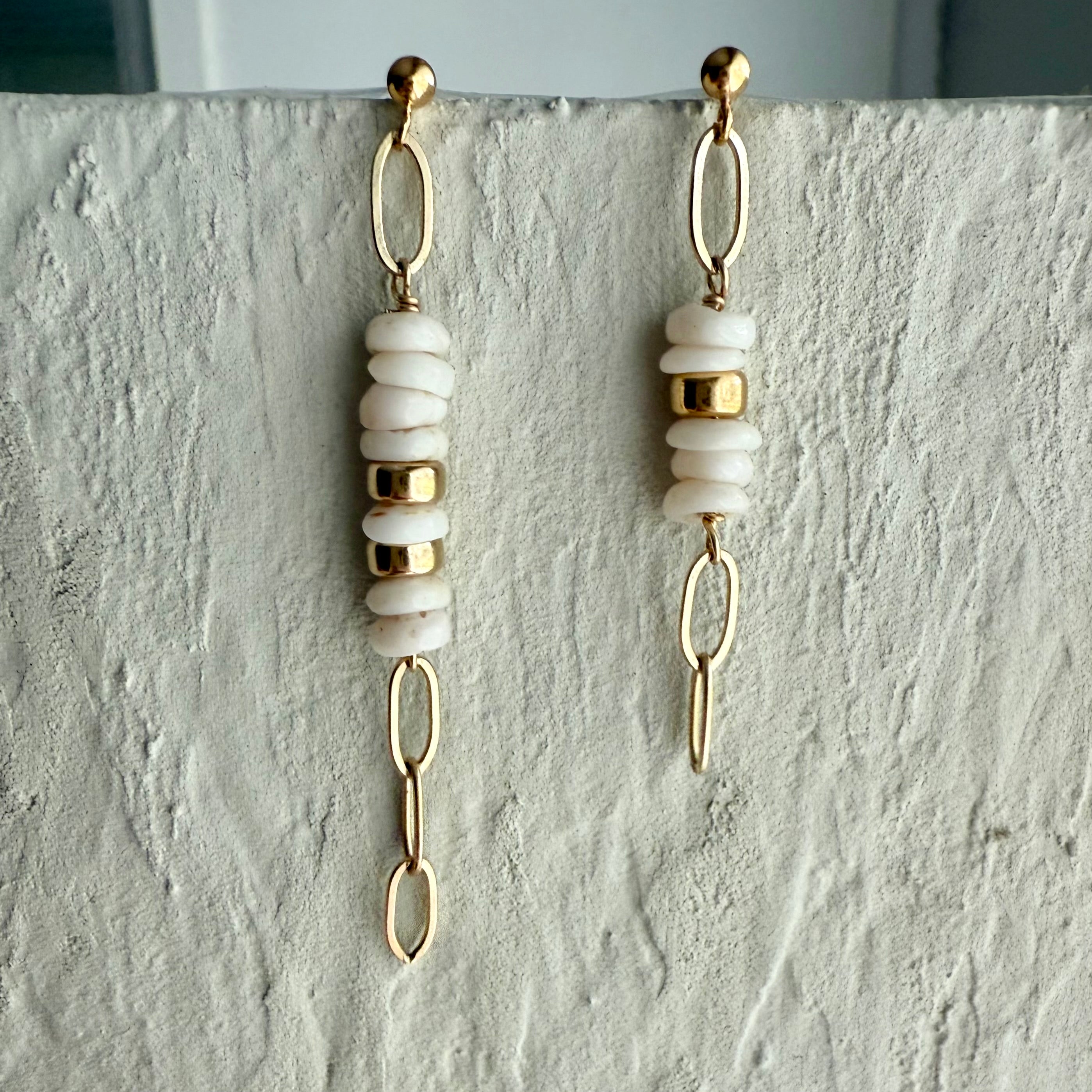 Kai Puka Shell Dangle Earrings – SLATE JEWELRY CO