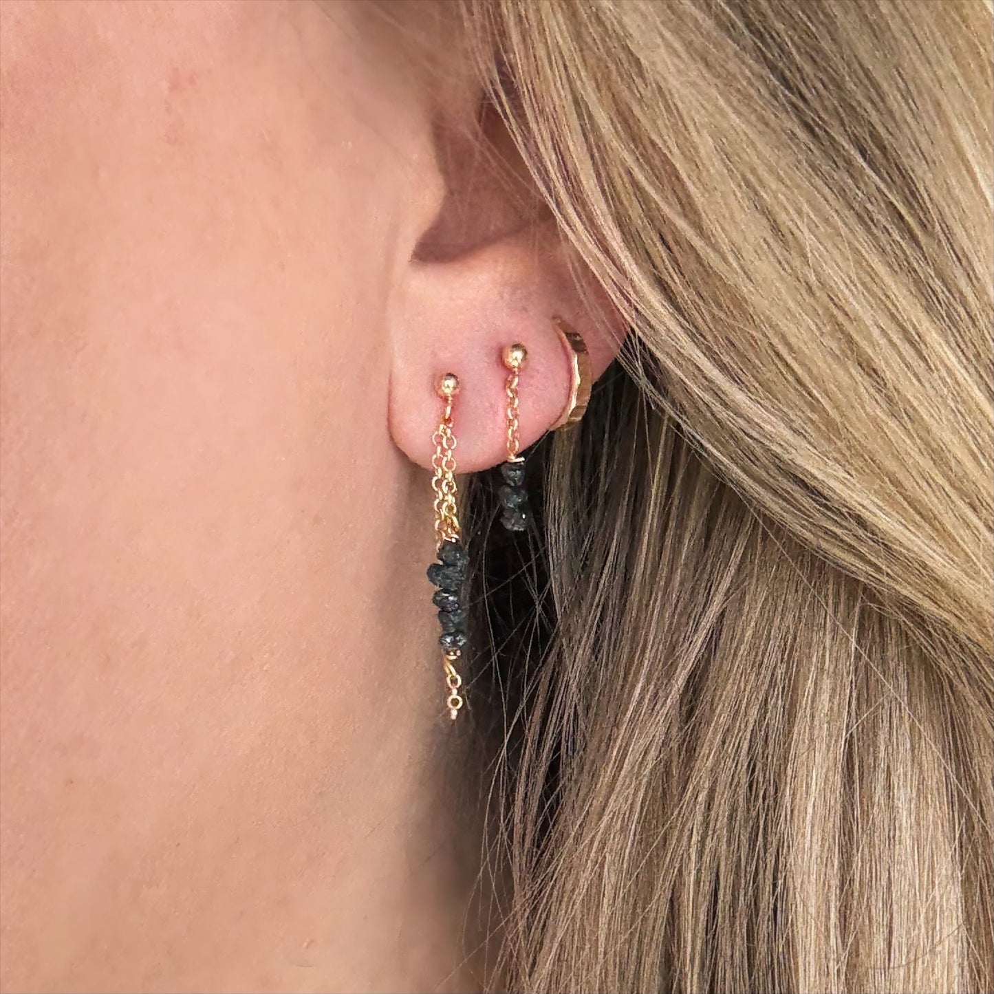 Stella Diamond Dangle Studs